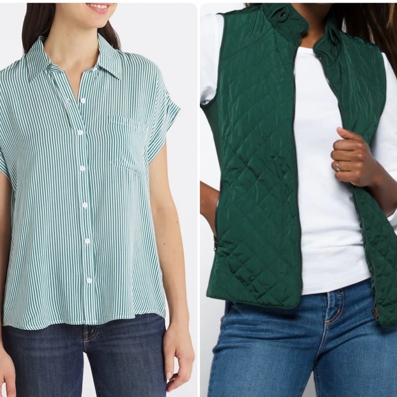 Green Boxy Button Down Shirt with Notched Collar
NWT - Picture 1 of 8